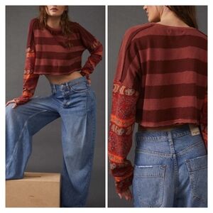 Free People Jamie Striped Top Size S